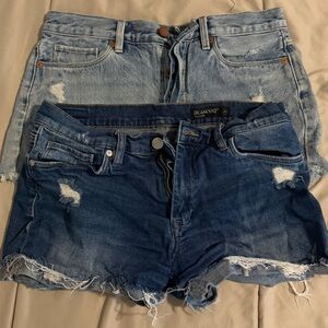 Bundle deal! Lot of 2 Pair Blank NYC Indigo Roll-Up Denim Shorts